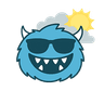 Mostly sunny