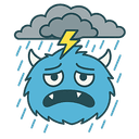 Scattered thunderstorms