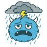 Scattered thunderstorms
